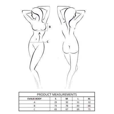 Боді Passion EVALIE BODY white XL