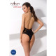 Боді з дуже глибоким декольте DARYL BODY black L/XL - Passion-3