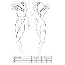 (SALE) Боді монокіні з глибоким декольте ZOJA BODY black 4XL/5XL - Passion