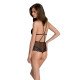 Сітчасте боді з мереживним ліфом Passion DELIENA BODY L/XL black-1