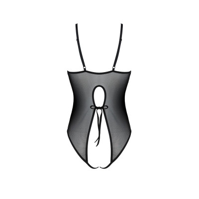 Боді з ажурним декором та відкритим кроком Ursula Body black L/XL — Passion Боді з ажурним декором та відкритим кроком Ursula Body black L/XL — Passion