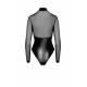 Боді Noir Handmade F321 Edge wetlook and mesh body with rings - 3XL-7