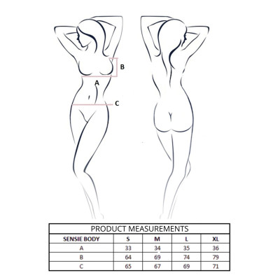 Боді Passion SENSIE BODY navy blue XL