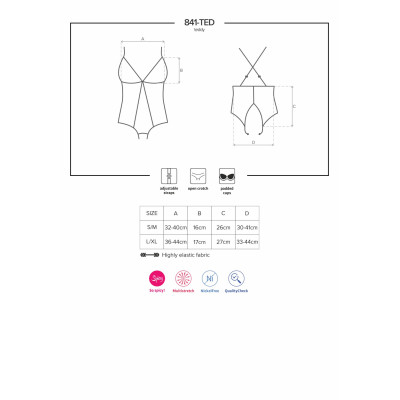Obsessive 841-TED-1 teddy S/M Obsessive 841-TED-1 teddy S/M