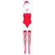 Боді Obsessive Kissmas teddy red S/M-2