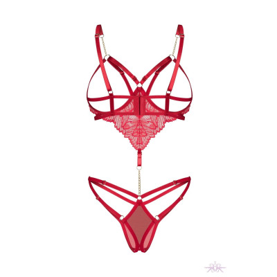 Боді Obsessive Matildea crotchless teddy L/XL