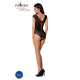 Бодистокинг Passion BS064 black, боди, закрытое плечо-3