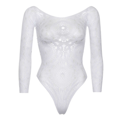 Боді Leg Avenue Snap crotch thong back teddy White M/L