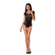 Бодистокинг Passion BS064 black, боди, закрытое плечо-2