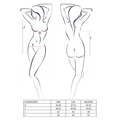 Боді CLOVER BODY black XXL/XXXL - Passion