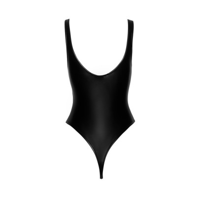 Боді Noir Handmade F244 Powerwetlook body with high cut bottom hem - XL