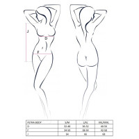 Боді-монокіні Petra Body black S/M — Passion Exclusive, з асиметричним кроєм, відкрите плече