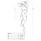 Бодистокинг Passion BS064 white, боди, закрытое плечо-2