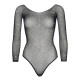 Боді Leg Avenue Crystalized fishnet bodysuit Black One Size-4
