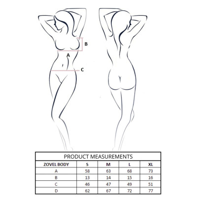 Боді Passion ZOVEL BODY light pink XL