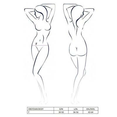 (SALE) Боді монокіні OBSYDIAN BODY black XXL/XXXL - Passion