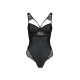 Боді з еко-шкіри та мережива Loona Body black S/M - Passion-2