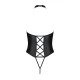 Боді з екошкіри Passion Nancy Body 4XL/5XL black, з імітацією шнурівки та відкритим доступом-3