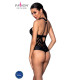 Сітчастий боді з халтером та ритмічним малюнком Hima Body black S/M - Passion-1