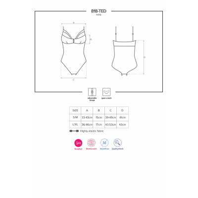 Obsessive 818-TED-1 teddy S/M Obsessive 818-TED-1 teddy S/M