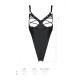 Боді з екошкіри Celine Body black L/XL — Passion: з доступом, відкритий-6