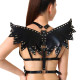 Жіноча портупея Art of Sex - Wings чорна L-2XL, екошкіра-2