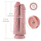 Подвійний дилдо для секс-машин Hismith 8.5″ Two Cocks One Hole Silicone Dildo-6