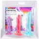 Набір фалоімітаторів Doc Johnson Crystal Jellies - Dong Starter Set - Purple, Pink, Green-13