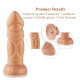 Силіконовий дилдо Hismith Slightly Curved Silicone Dildo Monster Series-2