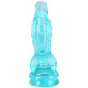 Фентезійний фалоімітатор Doc Johnson Crystal Jellies - Invader Dong 8.5 Inch - Teal-2