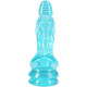 Фентезійний фалоімітатор Doc Johnson Crystal Jellies - Invader Dong 8.5 Inch - Teal-3