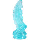 Фентезійний фалоімітатор Doc Johnson Crystal Jellies - Invader Dong 8.5 Inch - Teal-1