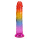 Дилдо Doc Johnson Crystal Jellies - 7 Inch Сlassic Dong - Rainbow-3