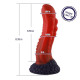 Силіконовий дилдо Hismith 8.35" Curved Silicone Dildo Red Monster Series-1