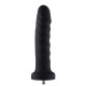 Силіконовий фалоімітатор для секс-машин Hismith 7.1″ Anal Dildo Black, система KlicLok-2