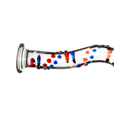 Скляний ділдо з вигинами і малюнком Gildo Glass Dildo No. 3 Скляний ділдо з вигинами і малюнком Gildo Glass Dildo No. 3