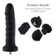 Силіконовий фалоімітатор для секс-машин Hismith 7.1″ Anal Dildo Black, система KlicLok-1