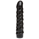 Ділдо Doc Johnson CodeBlack - 8 Inch Raging Vac-U-Lock із стимулюючим рельєфом, діаметр 3,8 см