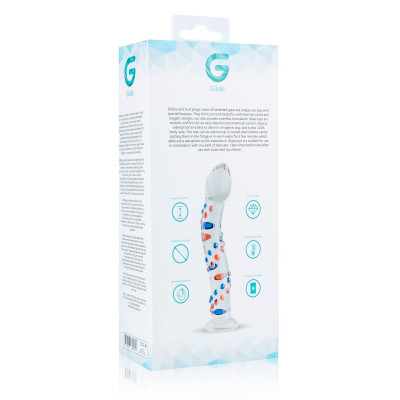 Скляний ділдо з вигинами і малюнком Gildo Glass Dildo No. 3 Скляний ділдо з вигинами і малюнком Gildo Glass Dildo No. 3
