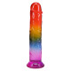 Дилдо Doc Johnson Crystal Jellies - 8.5 Inch Сlassic Dong - Rainbow-1