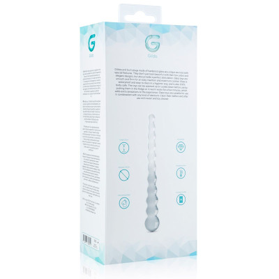 Скляний ділдо у вигляді намистин Gildo Glass Dildo No. 20