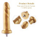 Золотий фалоімітатор Hismith 6.8″ Golden Silicone Dildo, система KlicLok-1