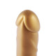 Золотий фалоімітатор Hismith 6.8″ Golden Silicone Dildo, система KlicLok-4