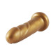 Золотий фалоімітатор Hismith 6.8″ Golden Silicone Dildo, система KlicLok-3