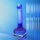Дилдо, що світиться Strap-On-Me Glow-LED Dildo Purple - M-4