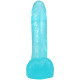 Фалоімітатор Doc Johnson Crystal Jellies - 7 Inch Realistic Cock with Balls - Teal-1