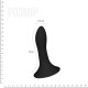 Дилдо з присоскою Adrien Lastic Hitsens 5 Black, відмінно для страпона, діаметр 2,4 см, довжина 13 с-1