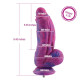 Фалоімітатор для секс-машин Hismith 9.45″ Silicone Fantasy Series Dildo, система кріплення KlicLok,-4