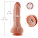 Ультрареалістичний фалоімітатор для секс-машин Hismith 8.3″ 2-layers Silicone Flesh Dildo, двошарови-6