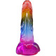 Фалоімітатор Doc Johnson Crystal Jellies - 9.5 Inch Dildo - Rainbow-2